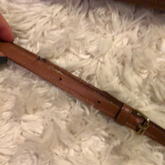 Allen Edward Crossbody Bag Striped Leather Trim - Picture 5 of 6